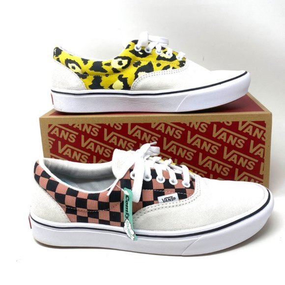 VANS Comfycush Era Mixed Media Suede Checker Leopard  Women’s Size VN0A3WM91PC - Picture 1 of 10